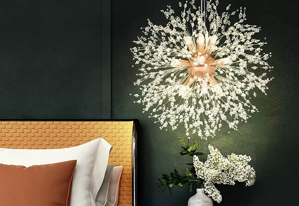 crystal globe chandelier