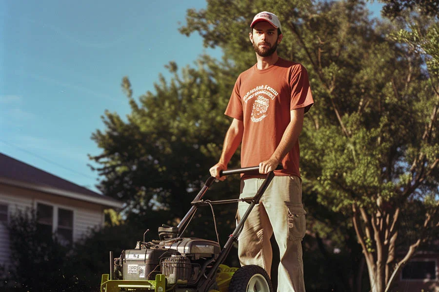 walk behind electric lawn mower