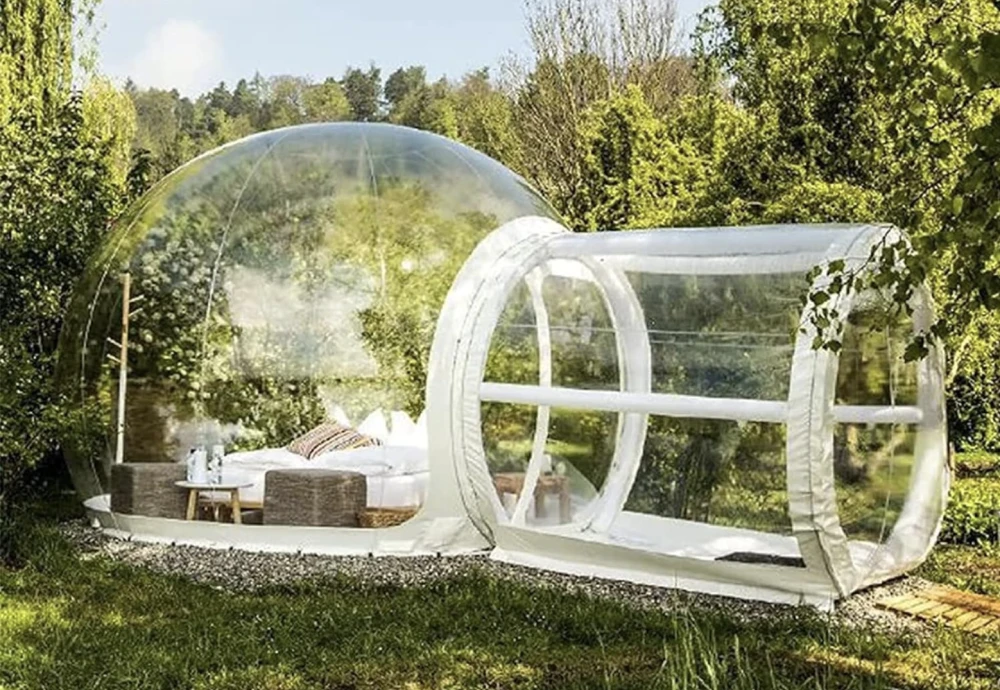 clear outdoor bubble tent